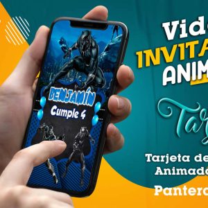 Video Invitación de Pantera Negra en MP4