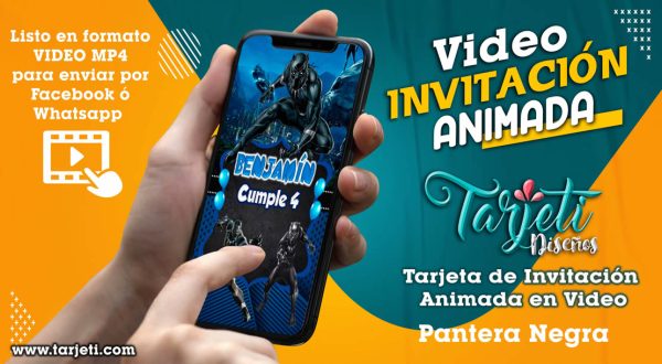 Video Invitación de Pantera Negra en MP4