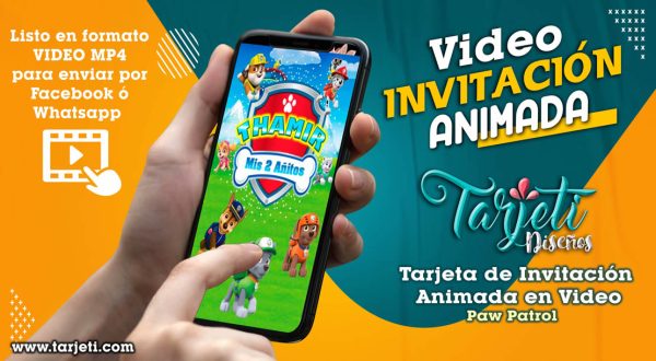 Video Invitación de Paw Patrol en MP4