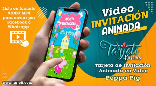 Video Invitación de Peppa Pig en MP4