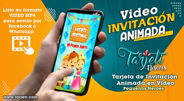 Video Invitación de Pequeños Heroes en MP4