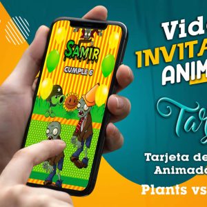 Video Invitación de Plants vs Zombies en MP4