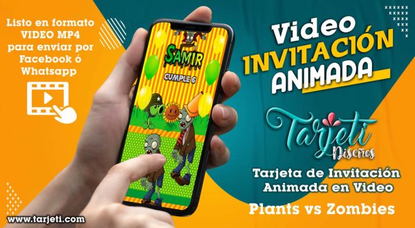 Video Invitación de Plants vs Zombies en MP4