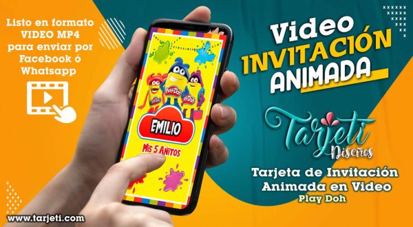 Video Invitación de Play Doh en MP4