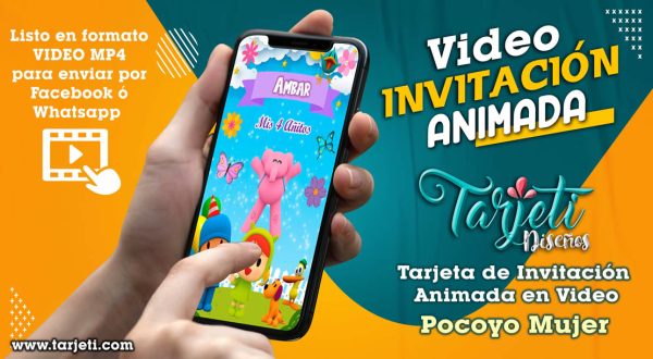 Video Invitación de Pocoyo Mujer en MP4