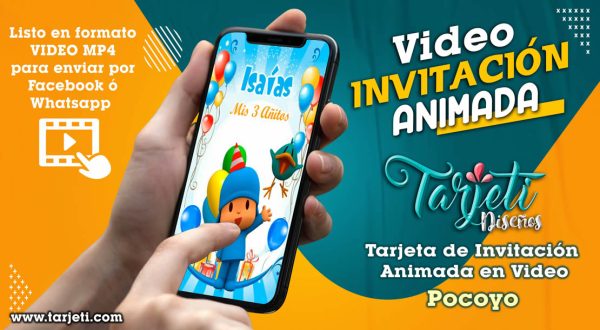 Video Invitación de Pocoyo en MP4