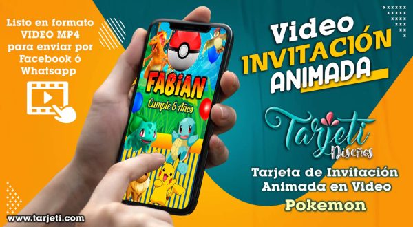 Video Invitación de Pokemon en MP4