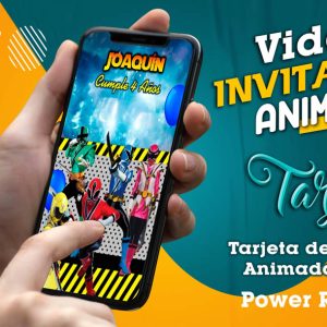 Video Invitación de Power Rangers en MP4