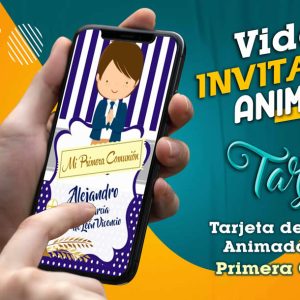 Video Invitación de Primera Comunion en MP4