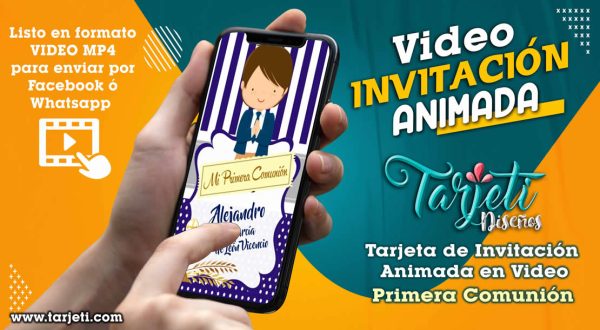 Video Invitación de Primera Comunion en MP4