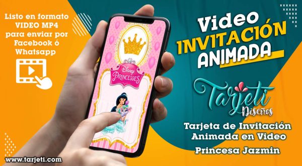 Video Invitación de Princesa Jazmín en MP4