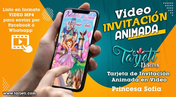 Video Invitación de Princesa Sofia en MP4