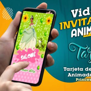 Video Invitación de Princesa Tiana en MP4