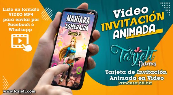 Video Invitación de Princesa Zelda en MP4