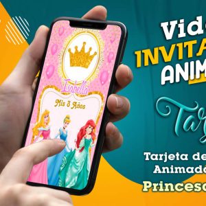 Video Invitación de Princesas Disney en MP4