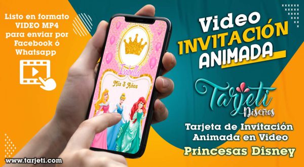 Video Invitación de Princesas Disney en MP4