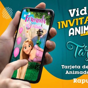 Video Invitación de Rapunzel en MP4