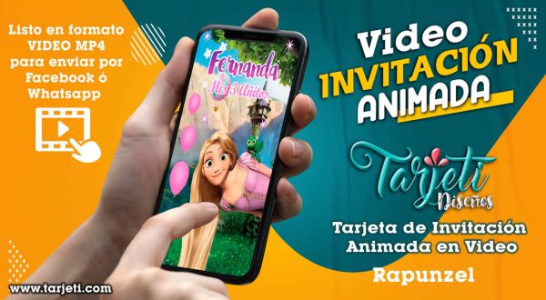 Video Invitación de Rapunzel en MP4