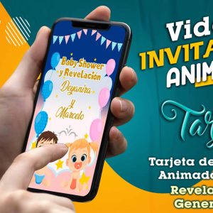 Video Invitación de Revelacion de Genero Bebes en MP4