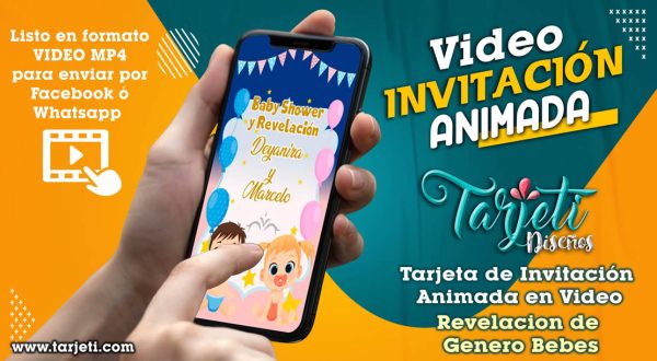 Video Invitación de Revelacion de Genero Bebes en MP4