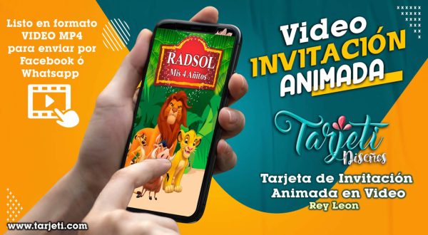 Video Invitación de Rey Leon en MP4