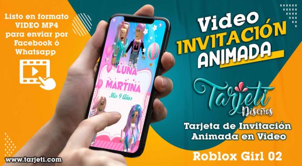 Video Invitación de Roblox Girl 02 en MP4