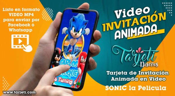 Video Invitación de SONIC la Pelicula en MP4