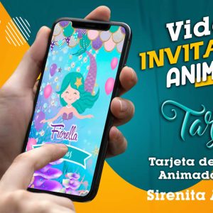 Video Invitación de Sirenita Animada en MP4