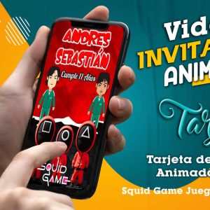 Video Invitación de Squid Game Juego Calamar en MP4