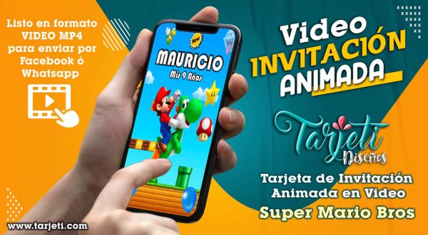 Video Invitación de Super Mario Bros en MP4
