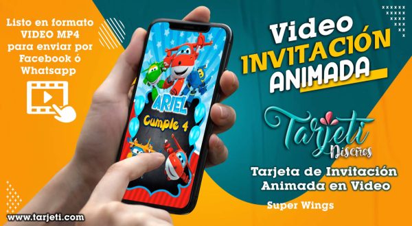 Video Invitación de Super Wings en MP4