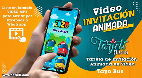 Video Invitación de Tayo Bus en MP4