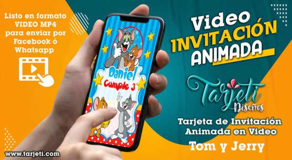 Video Invitación de Tom y Jerry en MP4