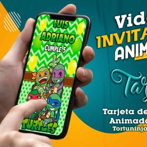 Video Invitación de Tortuninjas Animado en MP4