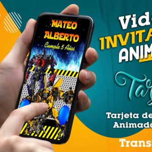 Video Invitación de Transformes en MP4