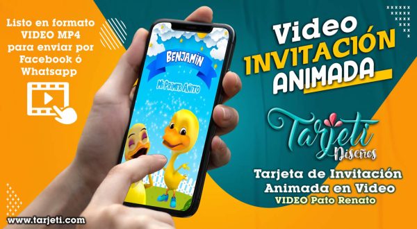 Video Invitación de Pato Renato en MP4
