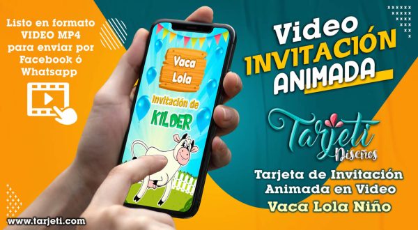 Video Invitación de Vaca Lola Niño en MP4