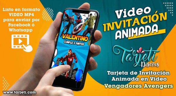 Video Invitación de Vengadores Avengers en MP4