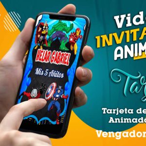 Video Invitación de Vengadores Heroes en MP4