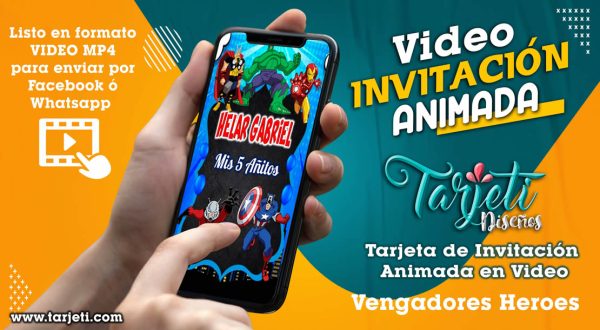 Video Invitación de Vengadores Heroes en MP4