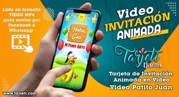 Video Invitación de Patito Juan en MP4