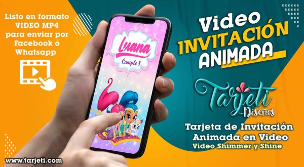Video Invitación de Shimmer y Shineen en MP4