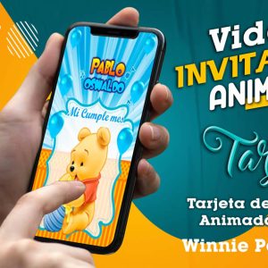 Video Invitación de Winnie Pooh Baby en MP4