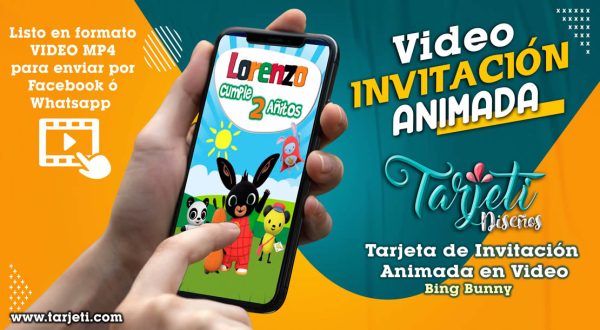 Video Invitación de Bing Bunny en MP4