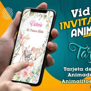 Video Invitación de Animalitos del Bosque 02 en MP4