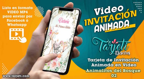 Video Invitación de Animalitos del Bosque 02 en MP4