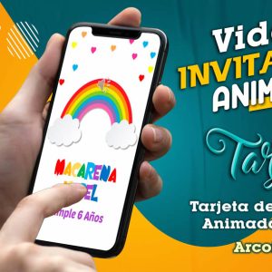 Video Invitación de Arcoiris 02 en MP4