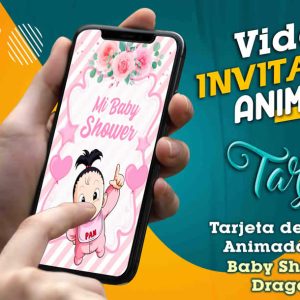 Video Invitación de Baby Shower Pan Dragon Ball en MP4