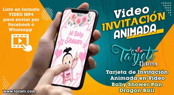 Video Invitación de Baby Shower Pan Dragon Ball en MP4