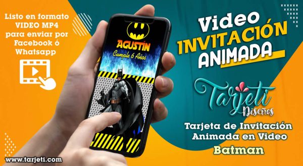 Video Invitación de Batman en MP4